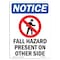 Signmission OSHA Sign, Fall Hazard Present, 24in X 18in Aluminum, 18" W, 24" H, Portrait, OS-NS-A-1824-V-12426 OS-NS-A-1824-V-12426 - alternate 1